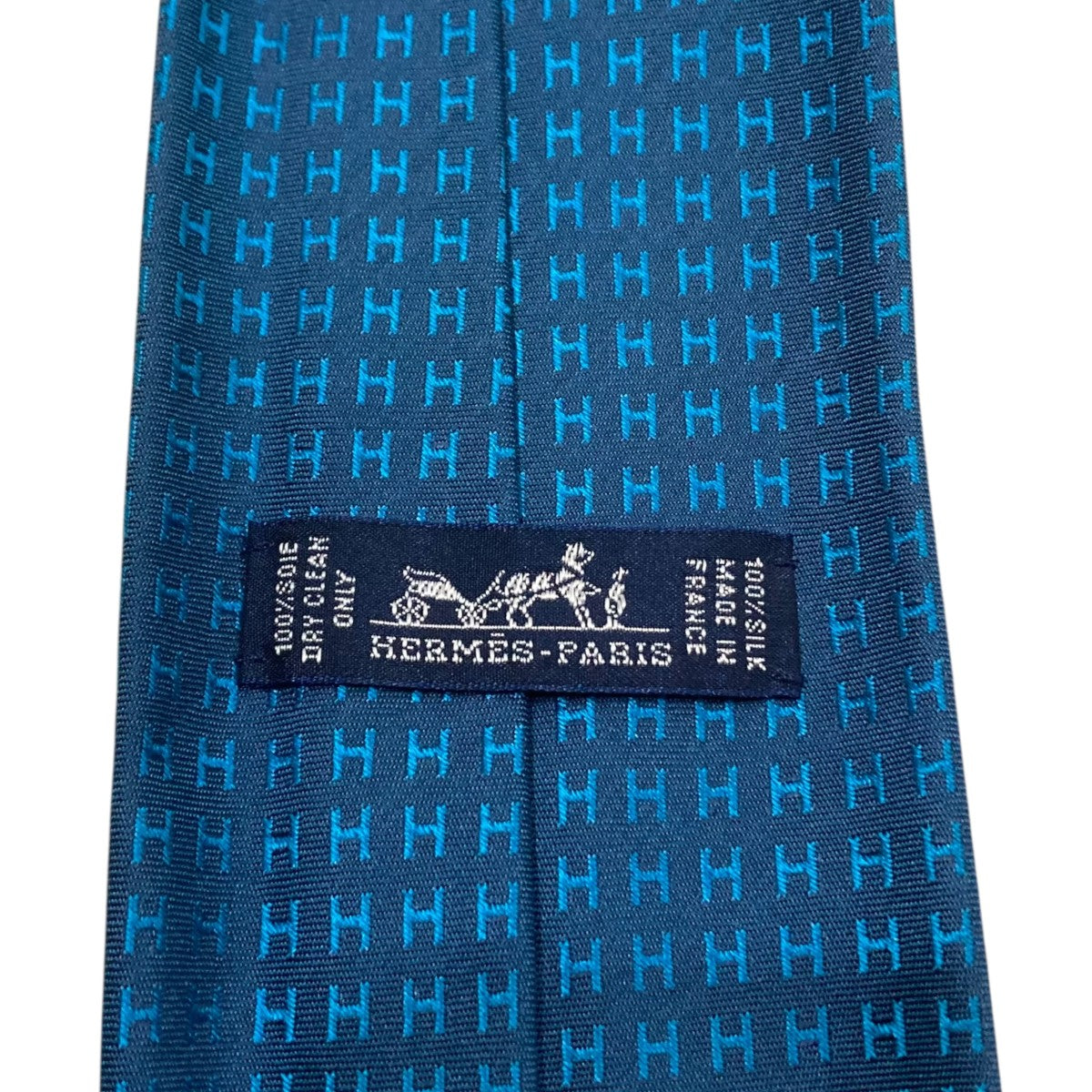 HERMES H織りタイ バイカラー ファソネ Hシルクネクタイ 古着・中古-6枚目のアイテム画像