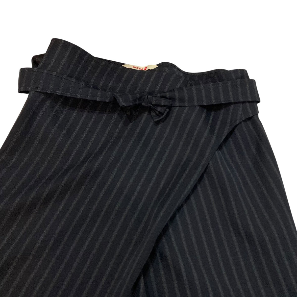 【毎年即完売❗️】新品タグ付き　BACCA ストライプギャバ ラップロングスカート BACCA(バッカ) ストライプギャバ ラップロングスカート 35-05-44-05101