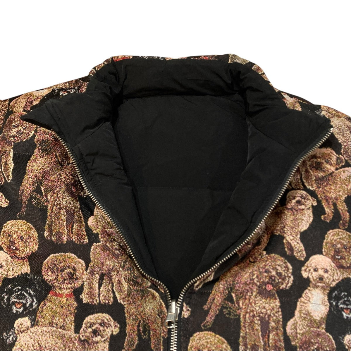 POODLE REVERSIBLEPUFFER JACKET犬中綿ジャケットBBFW24-JK01
