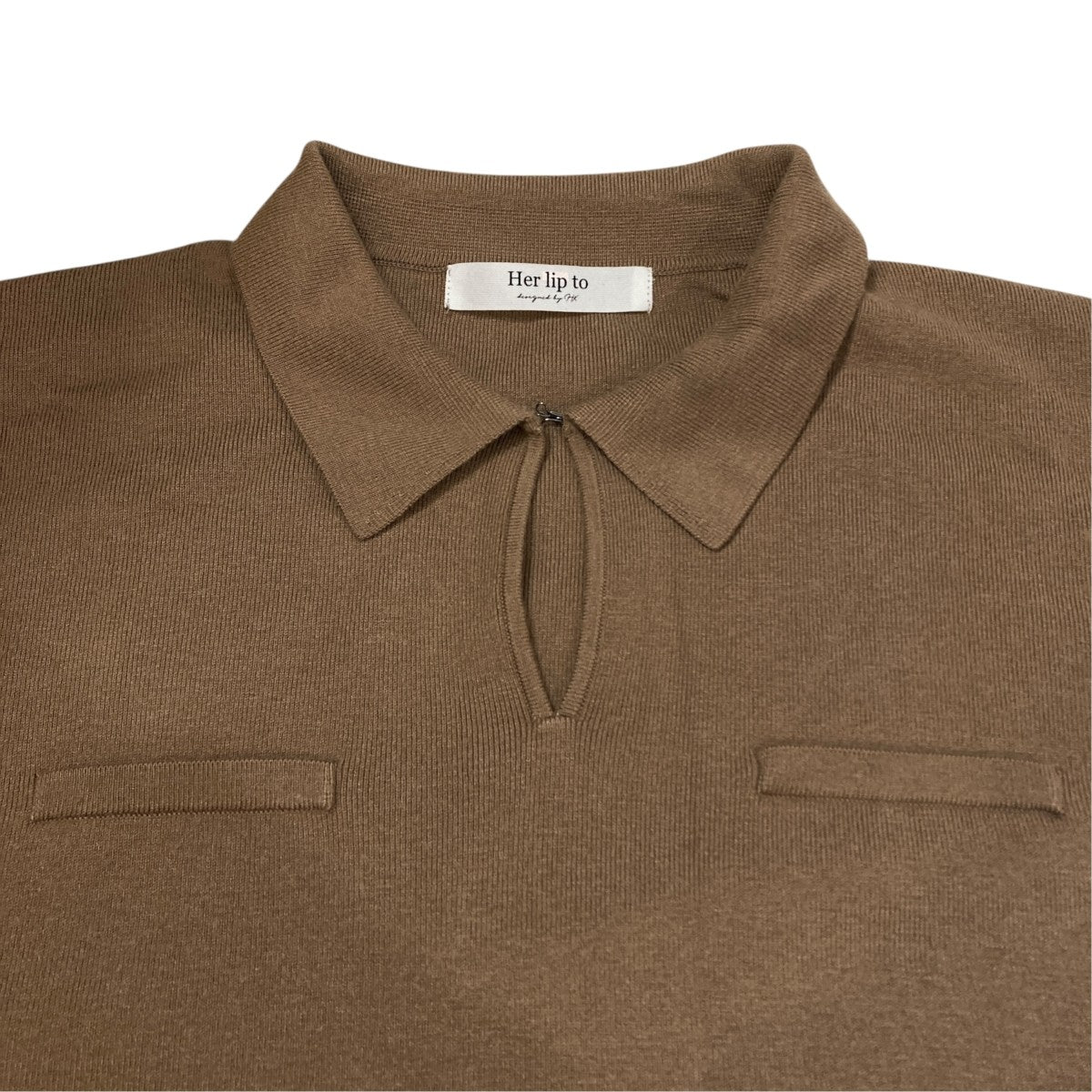 Serene Collared Knit Dressニットワンピース1254205139