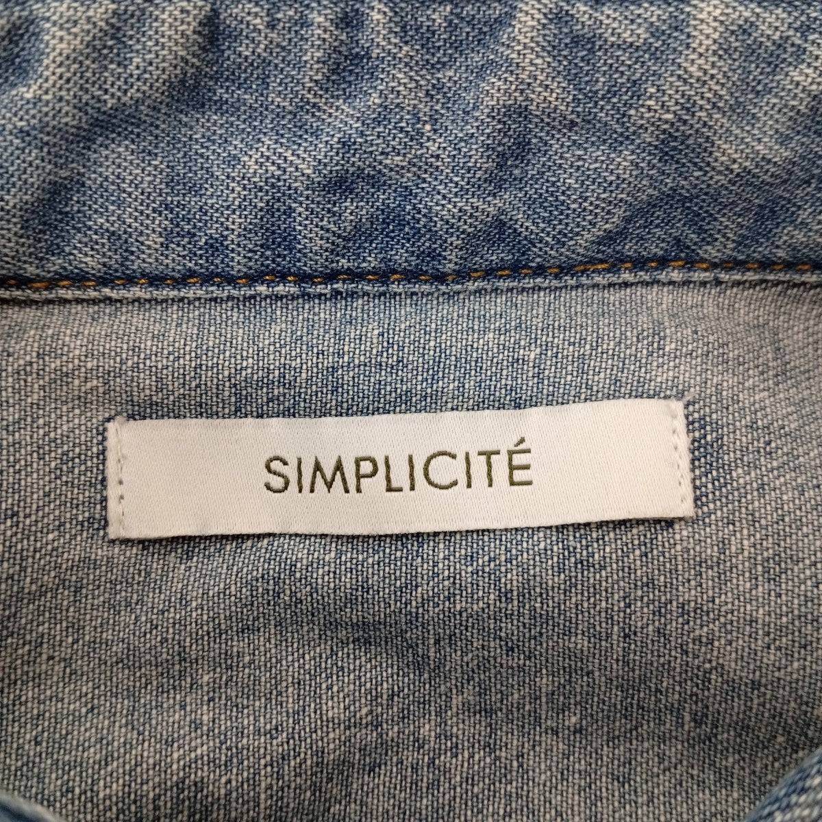 simplicite ウォッシャブルデニムシャツ25050700600030 古着・中古-3枚目のアイテム画像