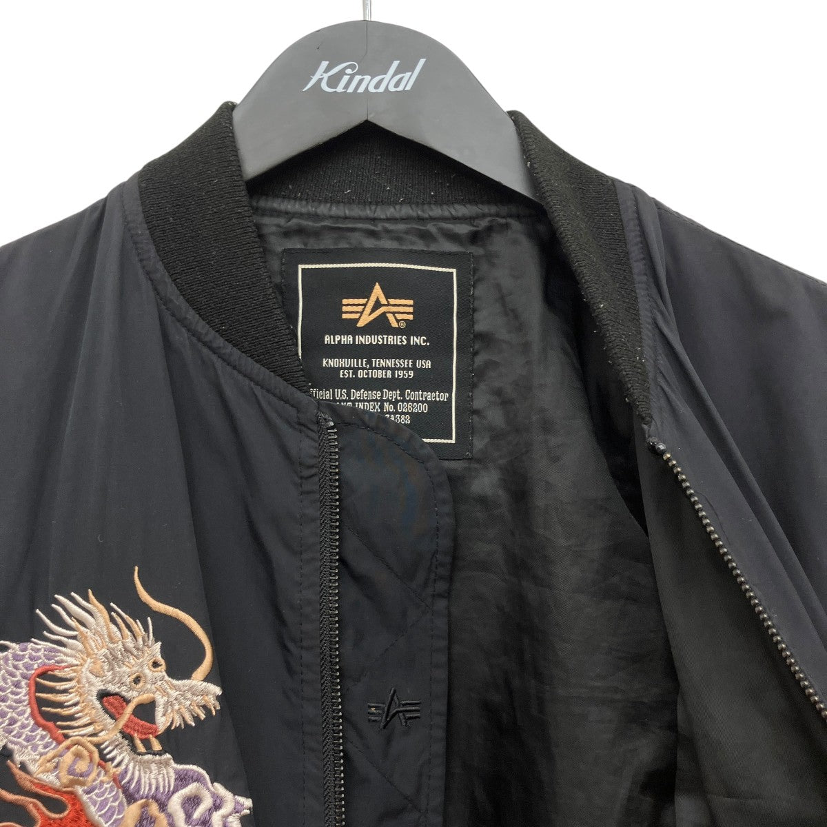 ALPHA INDUSTRIES スカジャン Lサイズ 黒 ALPHA INDUSTRIES(アルファ インダストリーズ) スカジャンTA1229-001