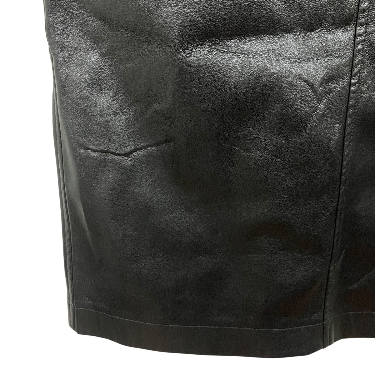 レザーライクIラインロングレザースカート12-05-24-05031