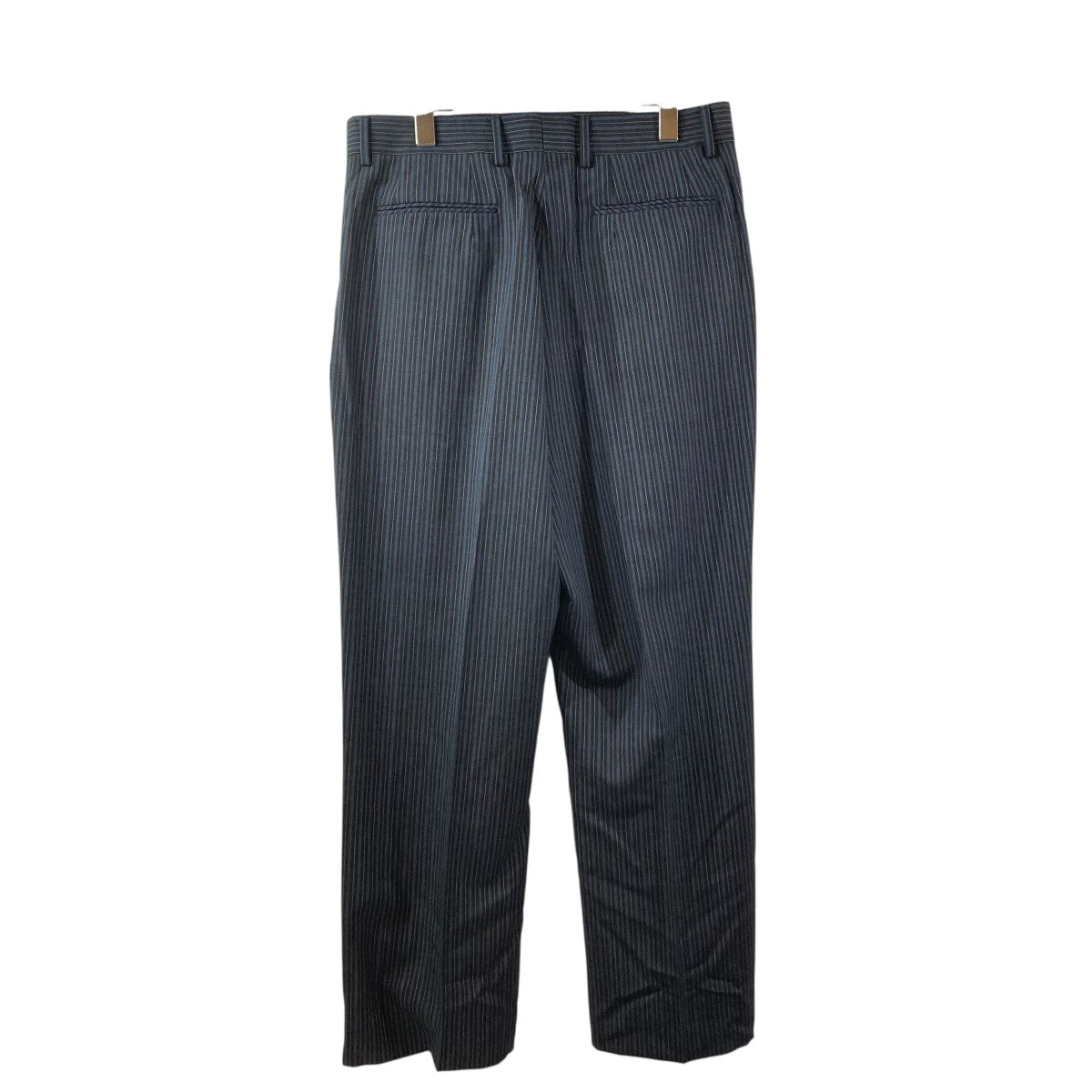 NEAT(ニート) ストライプスラックスパンツ ダークグレー×ブルー サイズ