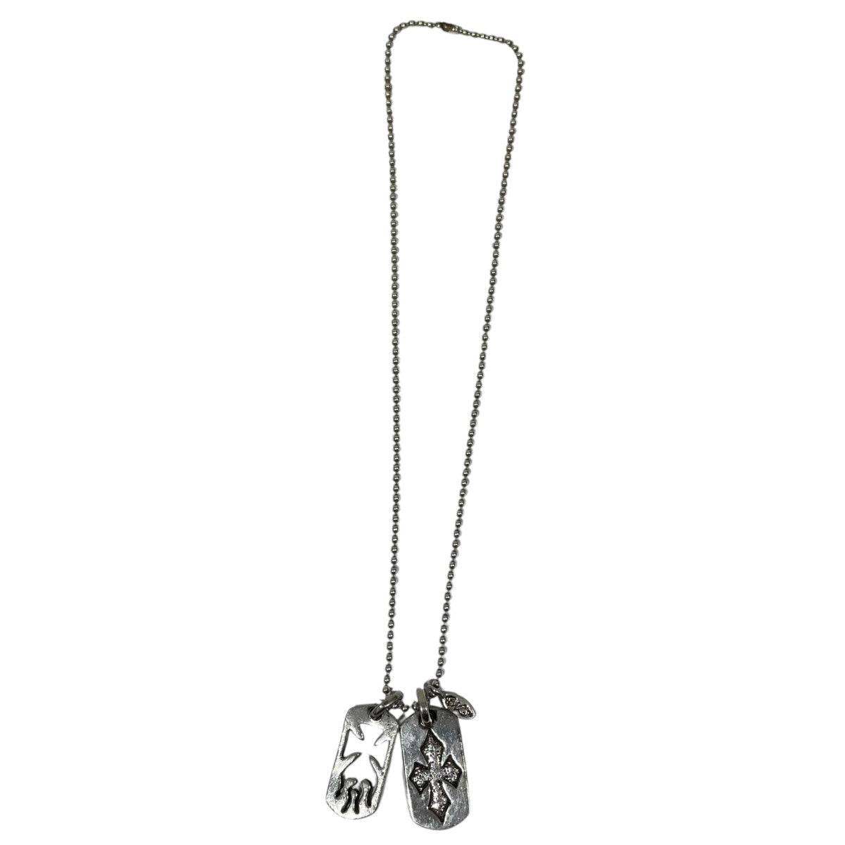 ペンダントトップ 2Cクロスドッグタグ／クロスフレイム ドッグタグ