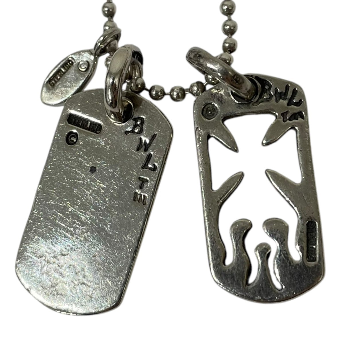 BILL WALL LEATHER ペンダントトップ 2Cクロスドッグタグ／クロスフレイム ドッグタグ 古着・中古-3枚目のアイテム画像