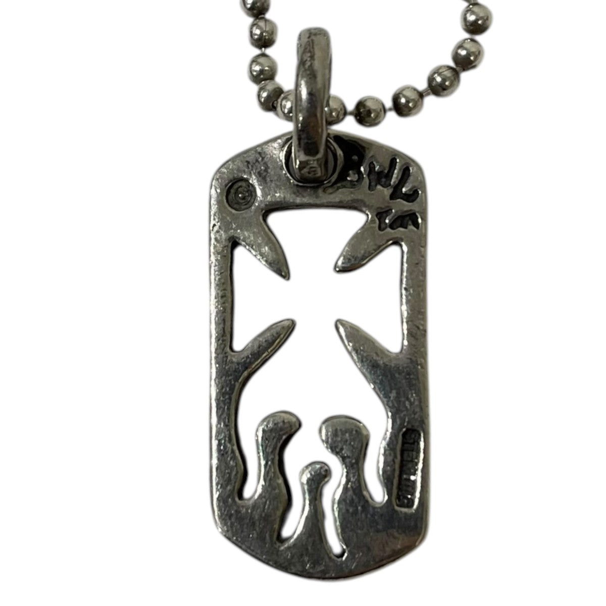 BILL WALL LEATHER ペンダントトップ 2Cクロスドッグタグ／クロスフレイム ドッグタグ 古着・中古-5枚目のアイテム画像