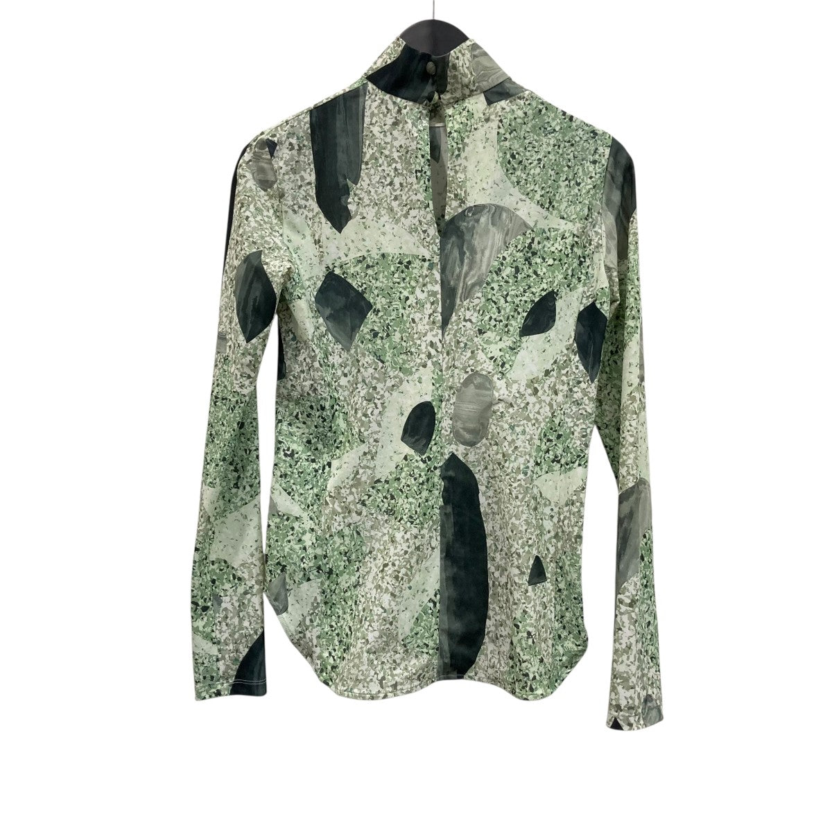 mame kurogouchi Marble Print Jersey High Neck Top 総柄 カットソー MM25FW-JS076 古着・中古-2枚目のアイテム画像