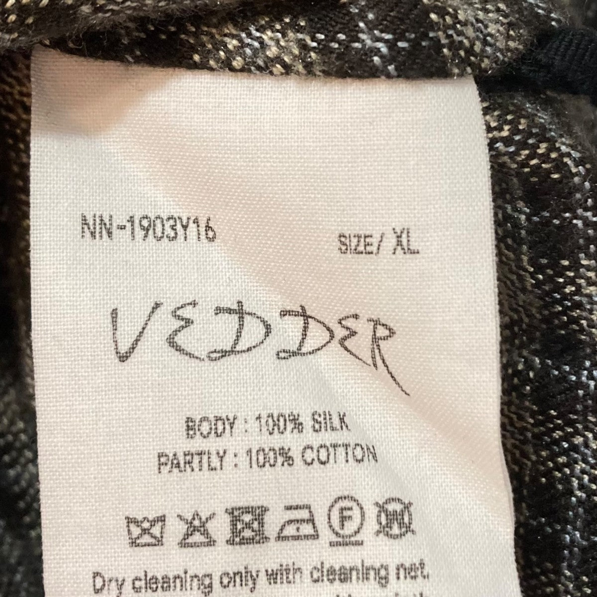 NICENESS VEDDER シルクフランネル ハンティングシャツ チェックシャツ NN-1903Y16 古着・中古-5枚目のアイテム画像