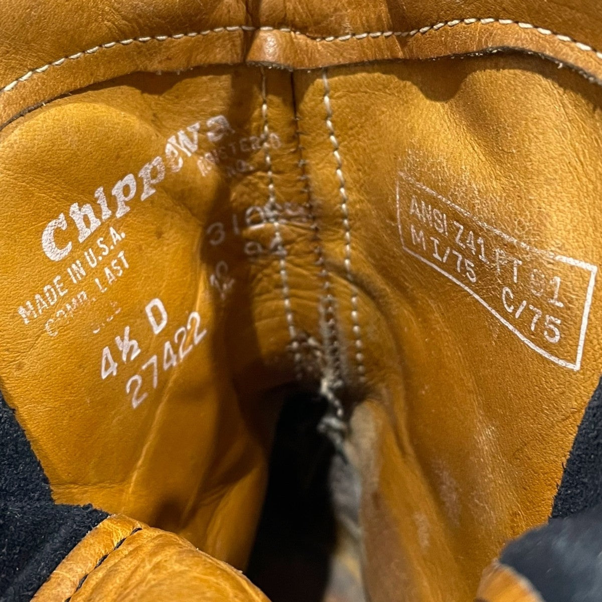 CHIPPEWA センタージップレザーブーツ Fireman Boots ファイヤーマンブーツ 27422 古着・中古-9枚目のアイテム画像