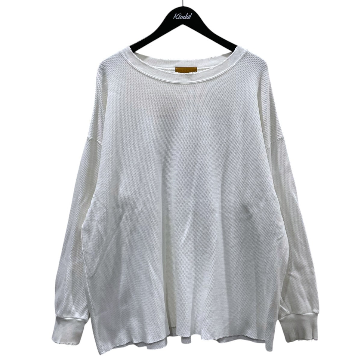 Odub×JOURNAL STANDARD 23SS ダメージ加工ハニカム長袖カットソー THERMAL CREW NECK TOP サーマル クルーネック トップ ODJSW-23SS-01CS 古着・中古-1枚目のアイテム画像