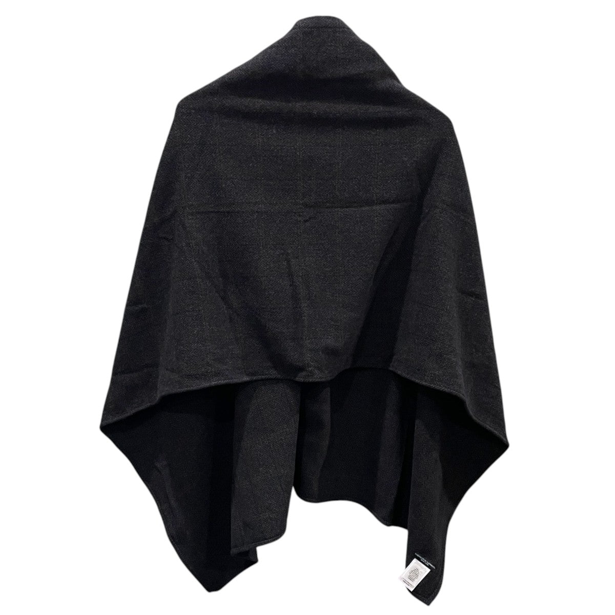 チェック柄ショール Button Shawl - Wool Cashmere Knit ボタンショール - ウールカシミヤニット