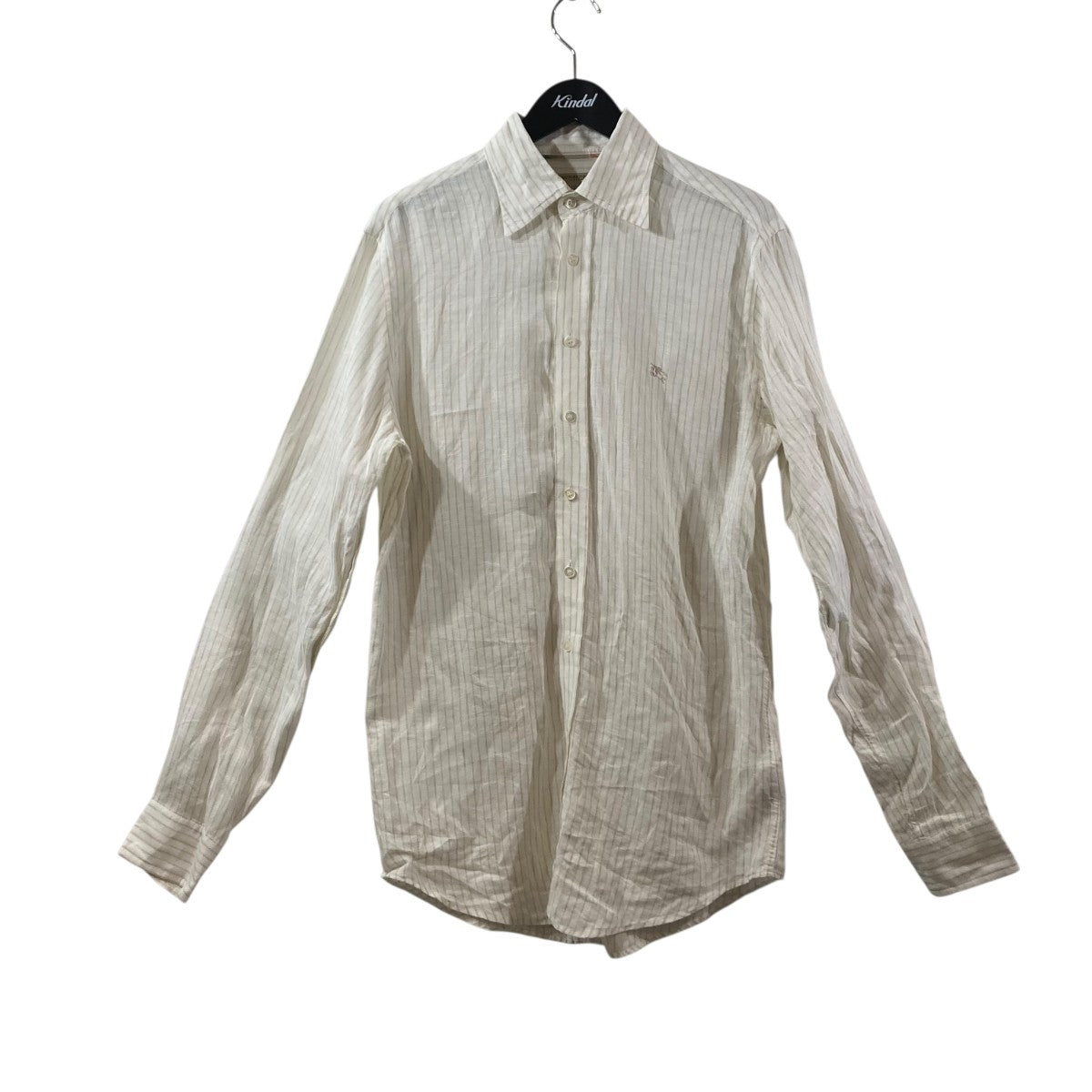 BURBERRY ストライプリネンシャツ 古着・中古-1枚目のアイテム画像