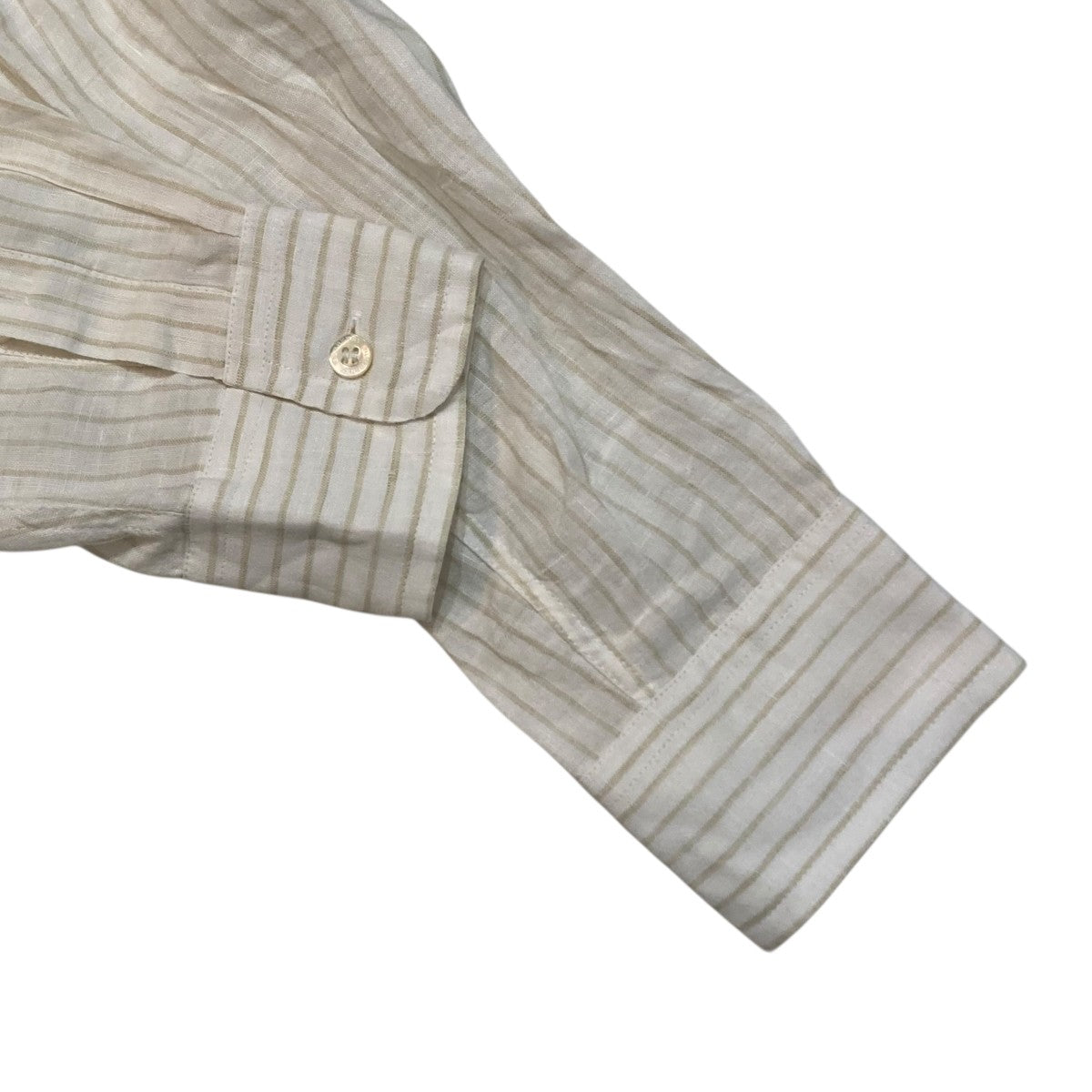 BURBERRY ストライプリネンシャツ 古着・中古-4枚目のアイテム画像