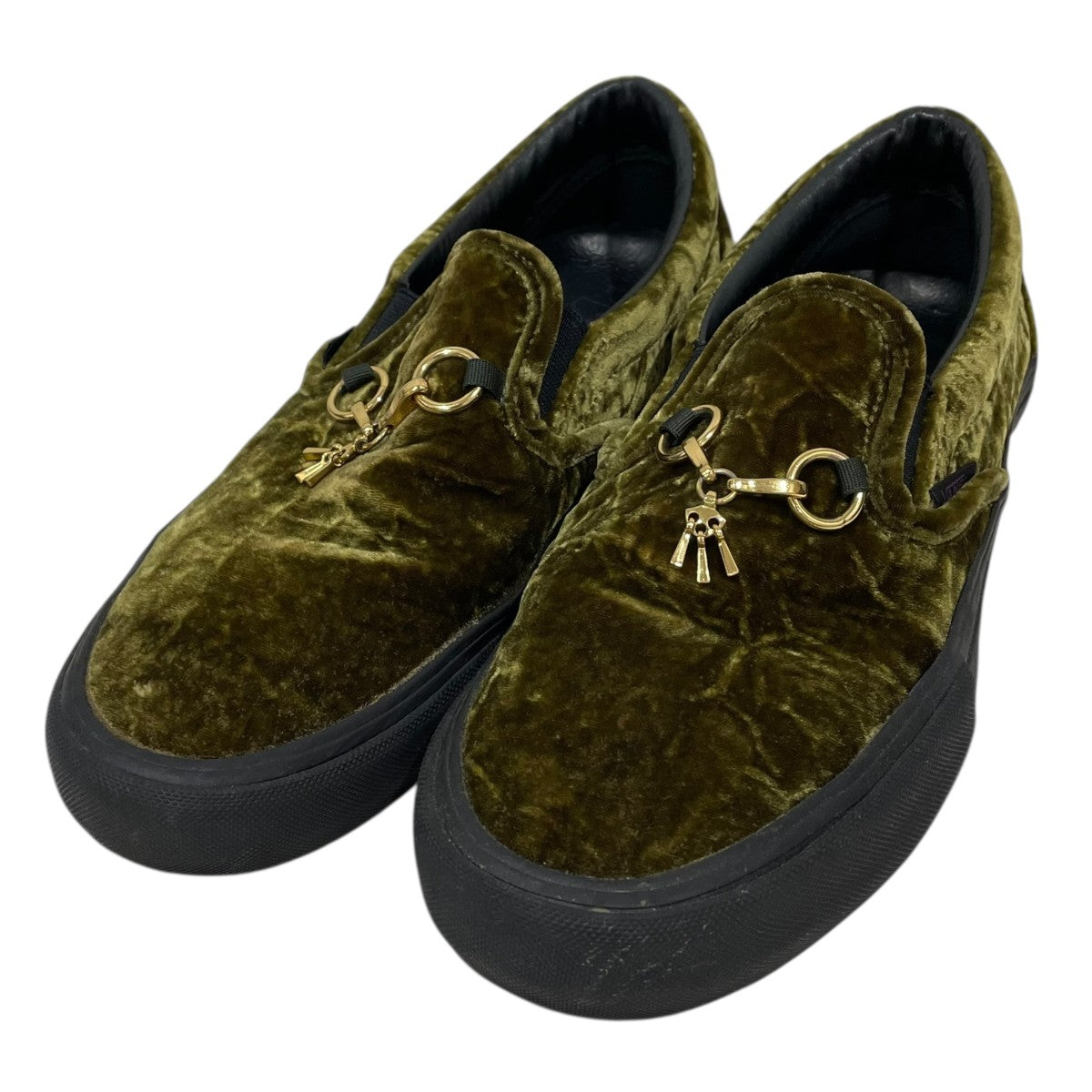 VANS×Needles 20AW ベロアスリッポンスニーカー Classic Slip-On VLT LX クラシック スリッポン ヴォルト エルエックス VN0A3QXYSI0 古着・中古-1枚目のアイテム画像