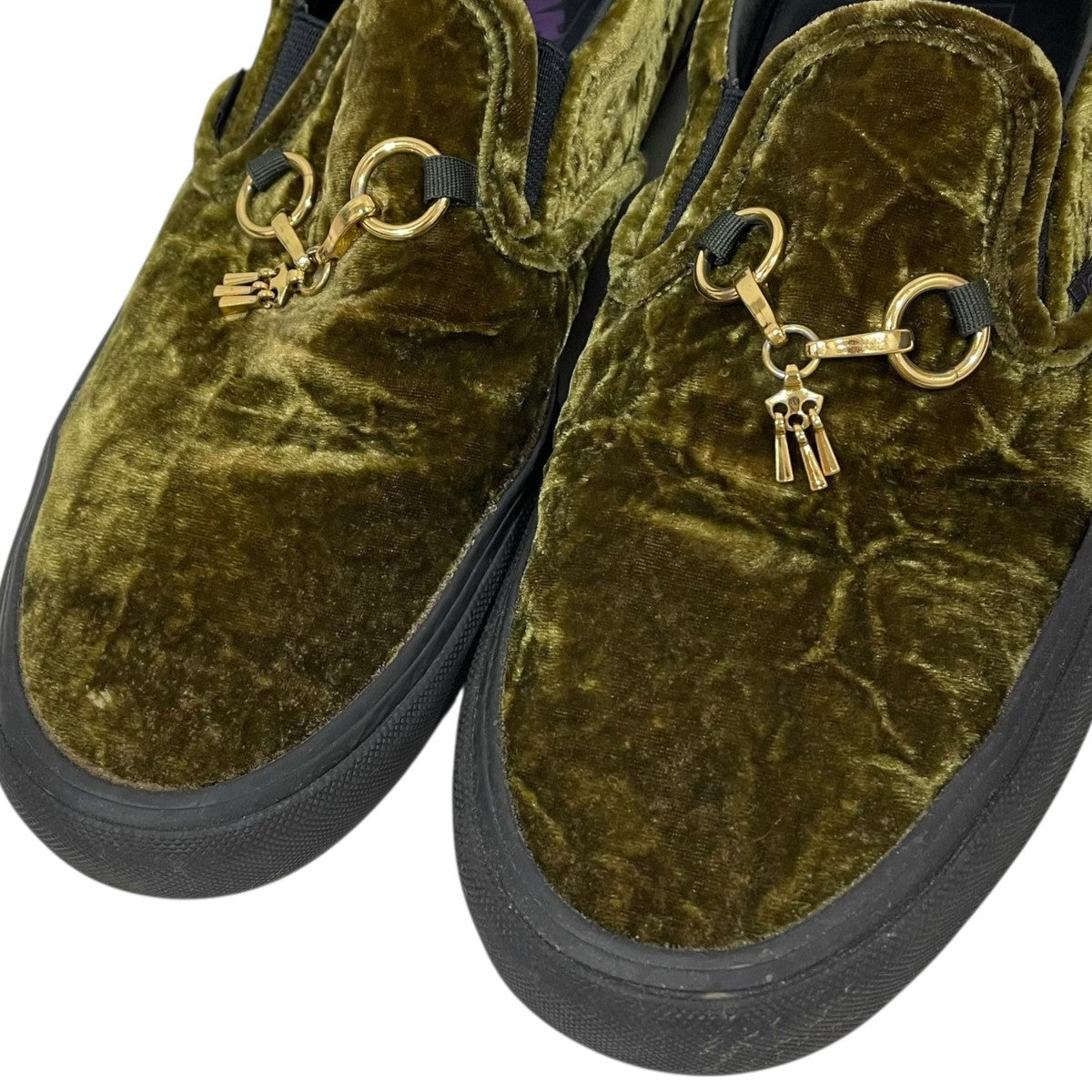 VANS×Needles 20AW ベロアスリッポンスニーカー Classic Slip-On VLT LX クラシック スリッポン ヴォルト エルエックス VN0A3QXYSI0 古着・中古-4枚目のアイテム画像