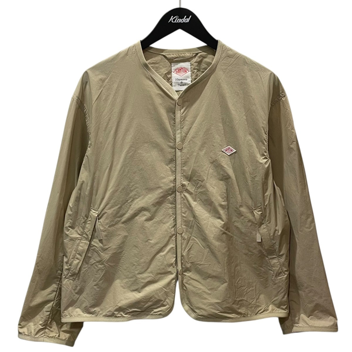 DANTON(ダントン) 23SS ノーカラーナイロンジャケット NYLON TUSSER