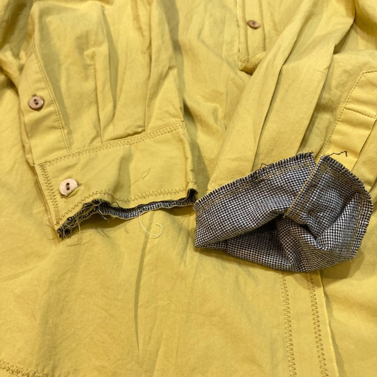blackbird blackbird CUT OFF SHIRT バンドカラーシャツ B-006-S01A 古着・中古-6枚目のアイテム画像