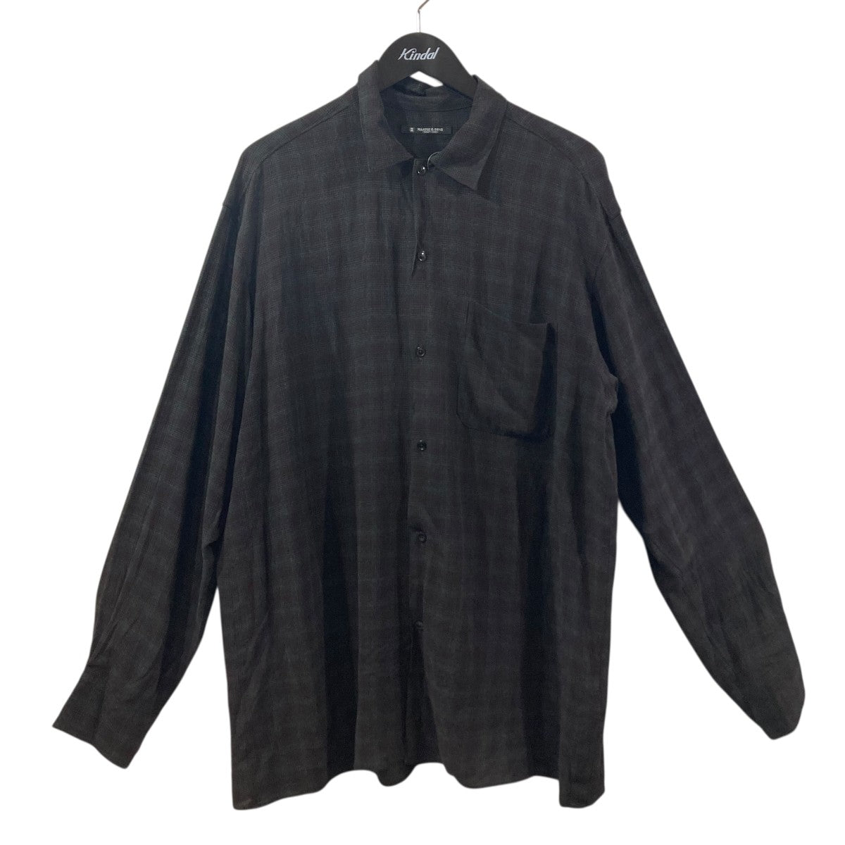 MAATEE＆SONS OP COLLLAR SHIRTS RAYON強撚 BRCHECK長袖シャツ チェック チェックシャツ MT5303-0604A 古着・中古-1枚目のアイテム画像