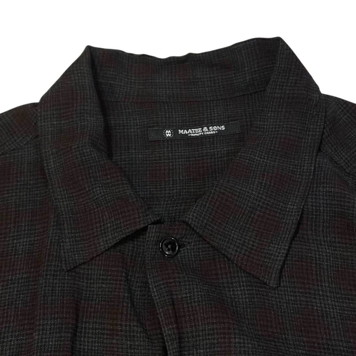 MAATEE＆SONS OP COLLLAR SHIRTS RAYON強撚 BRCHECK長袖シャツ チェック チェックシャツ MT5303-0604A 古着・中古-3枚目のアイテム画像