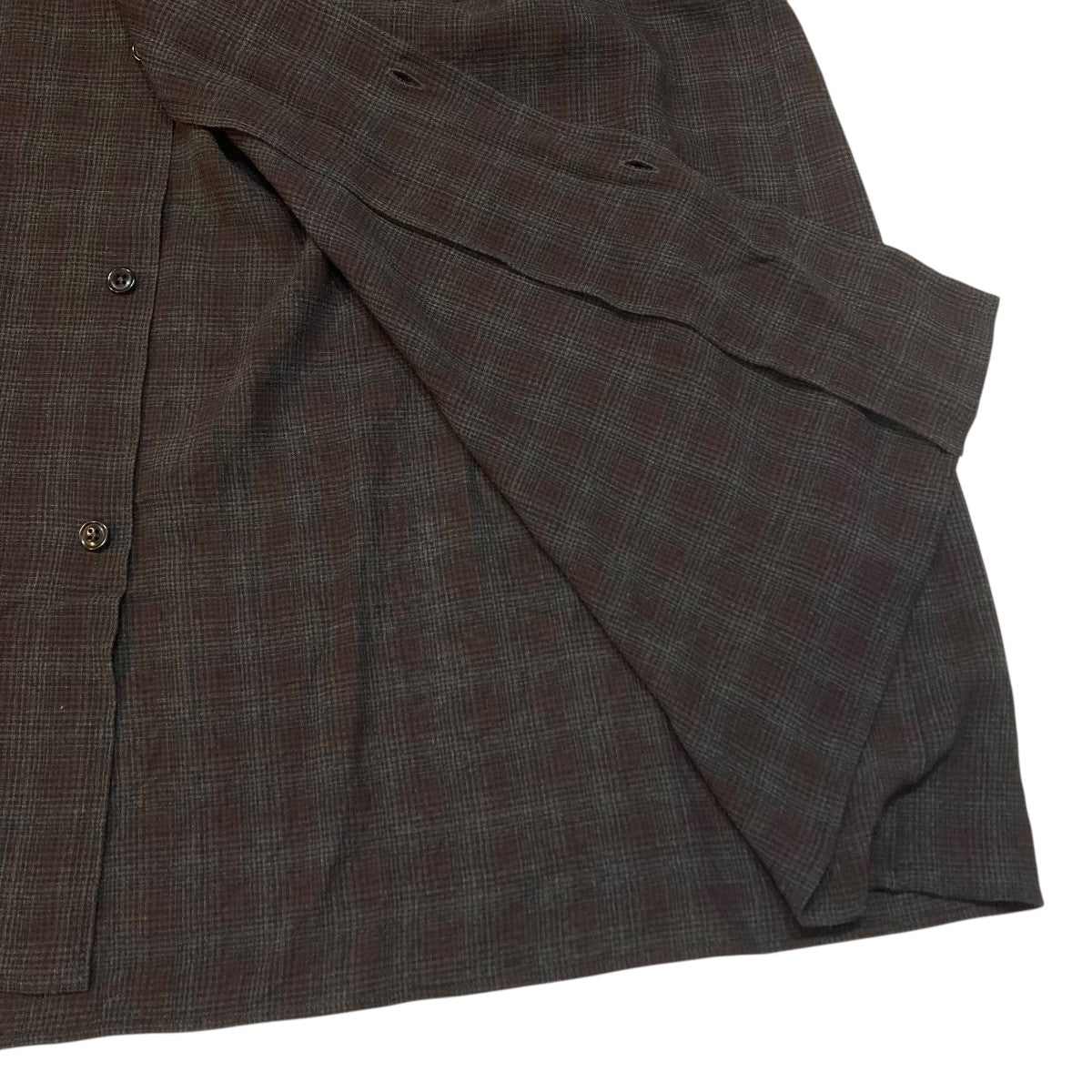 MAATEE＆SONS OP COLLLAR SHIRTS RAYON強撚 BRCHECK長袖シャツ チェック チェックシャツ MT5303-0604A 古着・中古-5枚目のアイテム画像