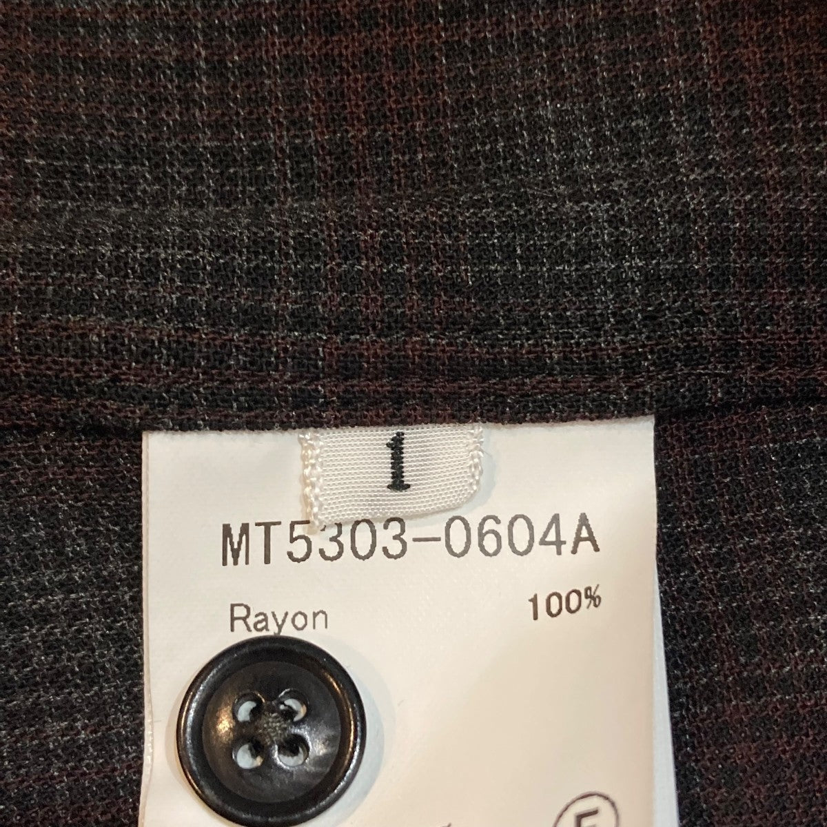 MAATEE＆SONS OP COLLLAR SHIRTS RAYON強撚 BRCHECK長袖シャツ チェック チェックシャツ MT5303-0604A 古着・中古-6枚目のアイテム画像