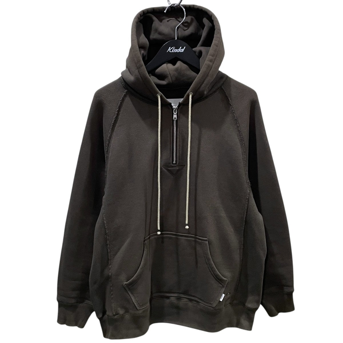 22SS プルオーバーパーカー TRIPLE STITCHED HALF ZIP-UP HOODIE トリプルステッチ ハーフジップアップ フーディー 22SSSW01