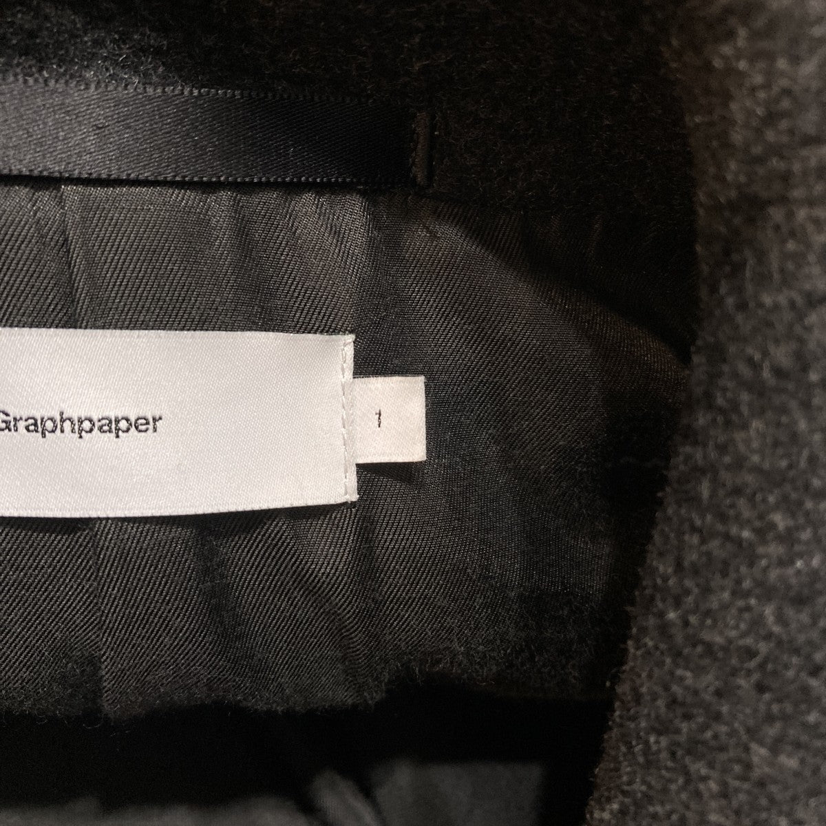 Graphpaper Wool Cashmere Melton CoatロングコートGM203-10025B 古着・中古-6枚目のアイテム画像