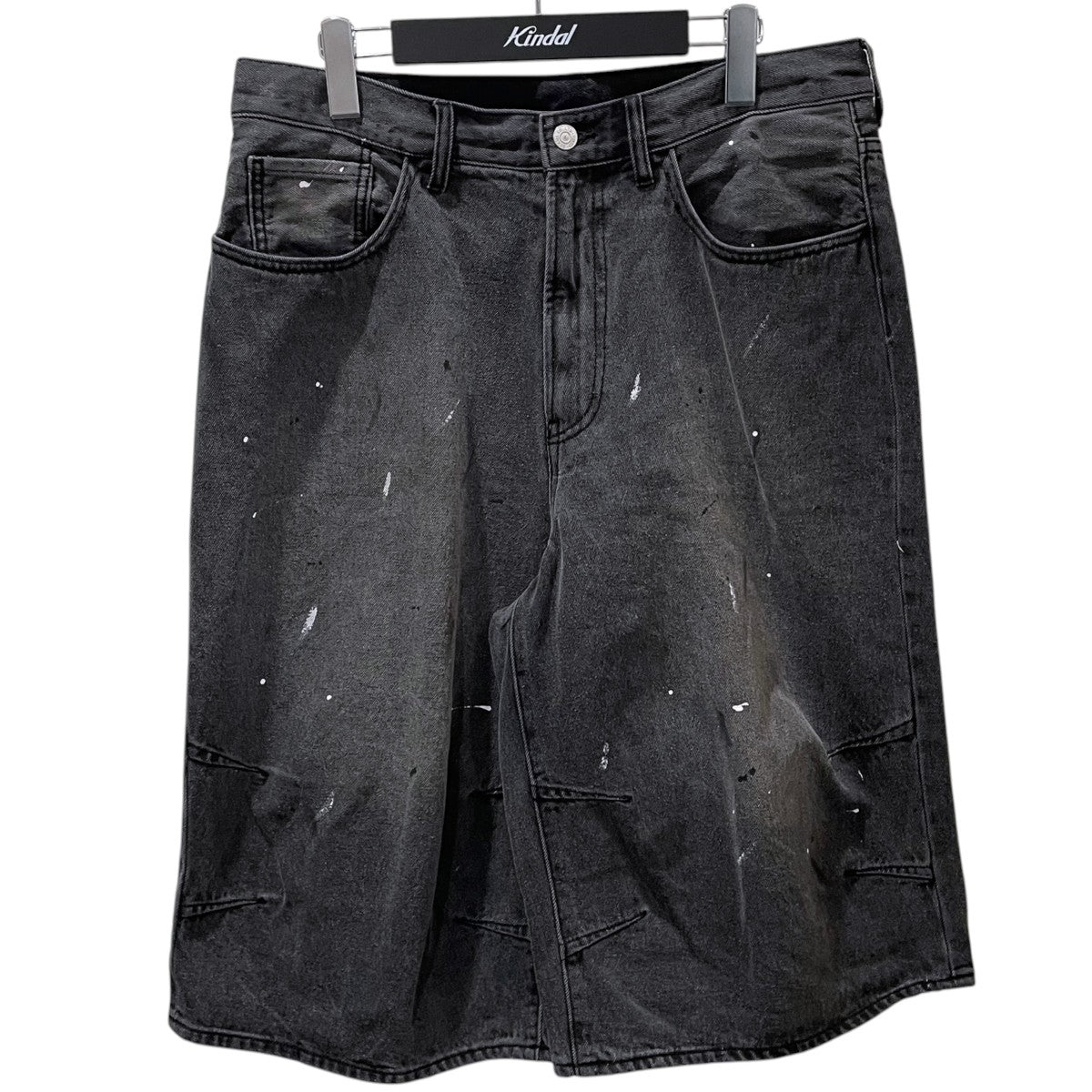 BEAMS 7分丈ペンキ加工デニムパンツ Wide Paint Denim Three Quarters Pants ワイド ペイント デニム スリー クォーターズ パンツ 11-21-1641-791 古着・中古-1枚目のアイテム画像