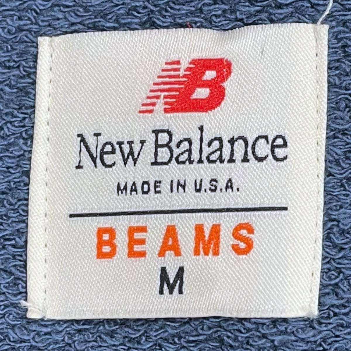 NEW BALANCE×BEAMS 26SS ガーメントウォッシュ加工スウェットトレーナー Made in U．S．A． Washed Crew メイド イン U．S．A． ウォッシュド クルー MT6119VY 古着・中古-8枚目のアイテム画像
