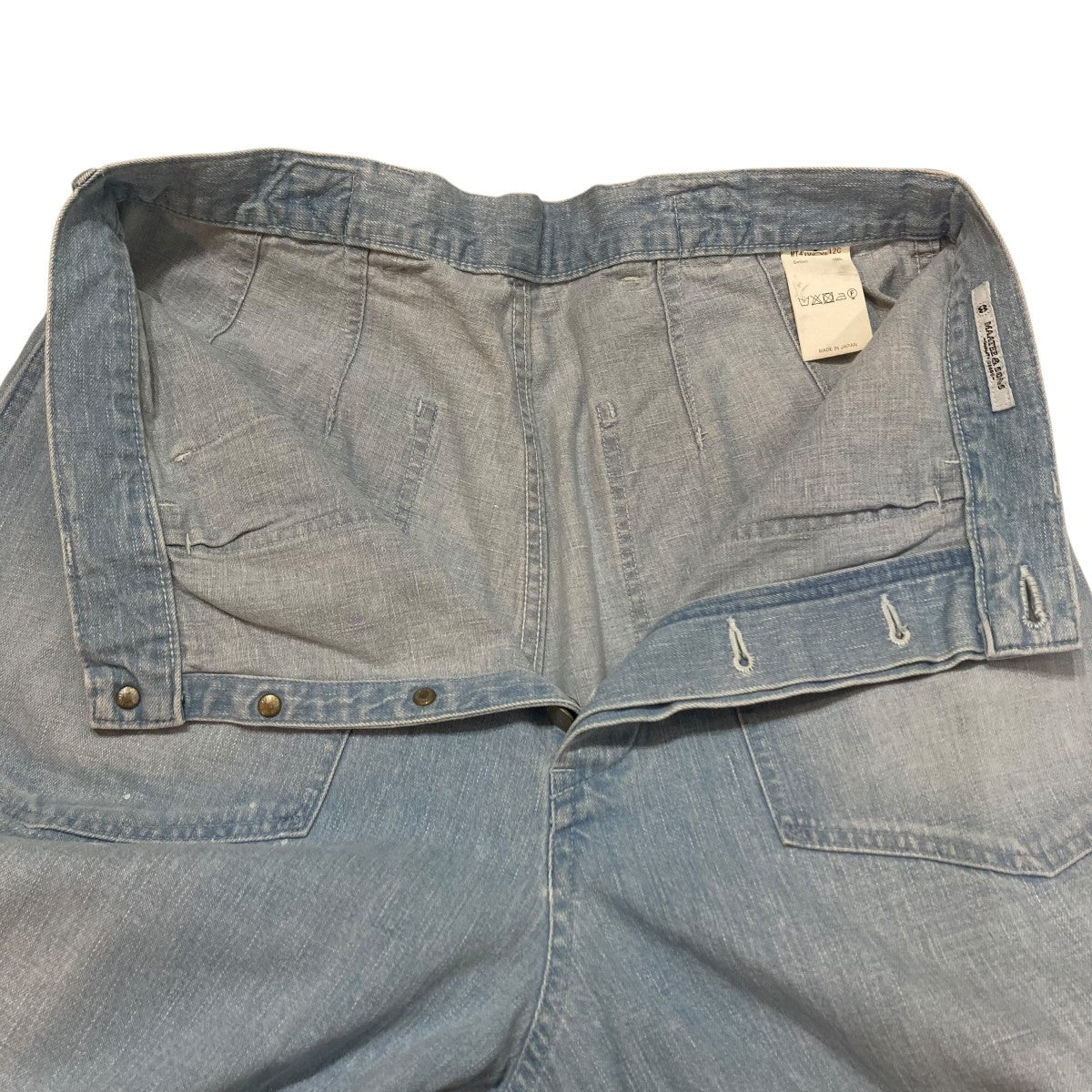 MAATEE＆SONS MILITARY DENIM BLEACH デニムパンツ MT4103-0212C 古着・中古-4枚目のアイテム画像