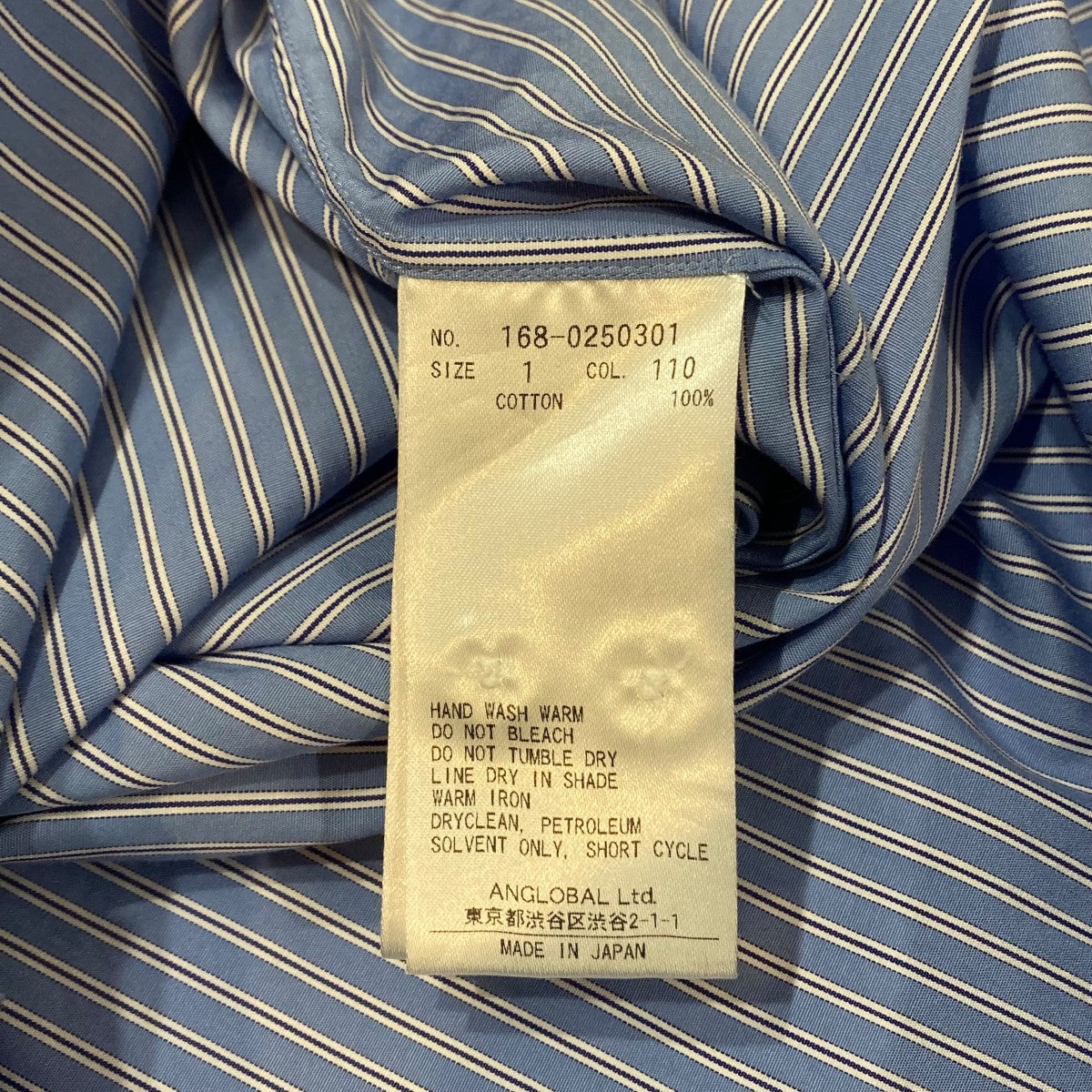YLEVE ストライプバンドカラーシャツ168-0250301 古着・中古-6枚目のアイテム画像
