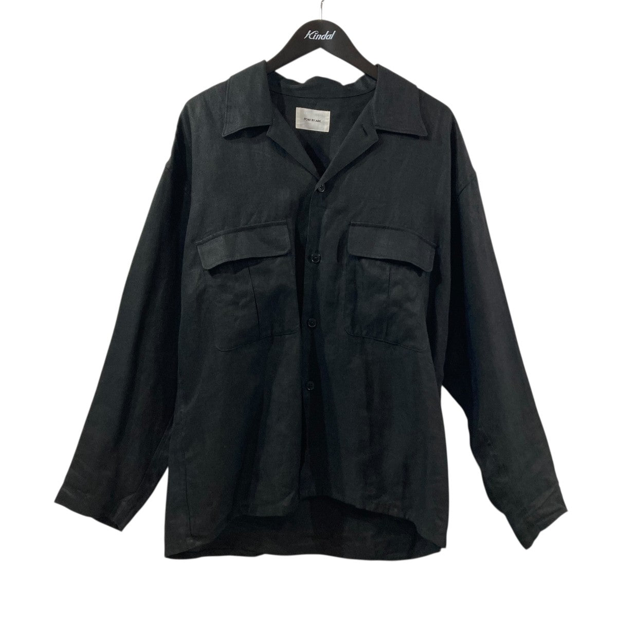port by ark High Density Linen Twill Shirt Jacket長袖シャツPO11-J001 古着・中古-1枚目のアイテム画像