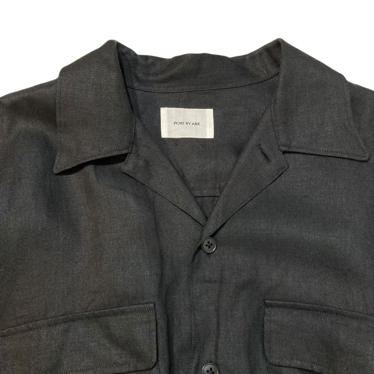 port by ark High Density Linen Twill Shirt Jacket長袖シャツPO11-J001 古着・中古-3枚目のアイテム画像