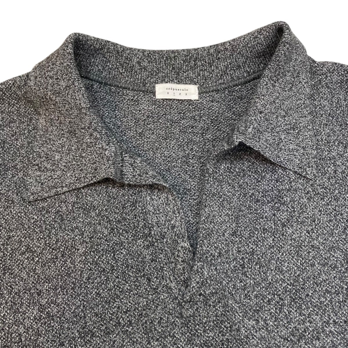 crepuscule(クレプスキュール) Moss Stitch Poloニットポロシャツ2501