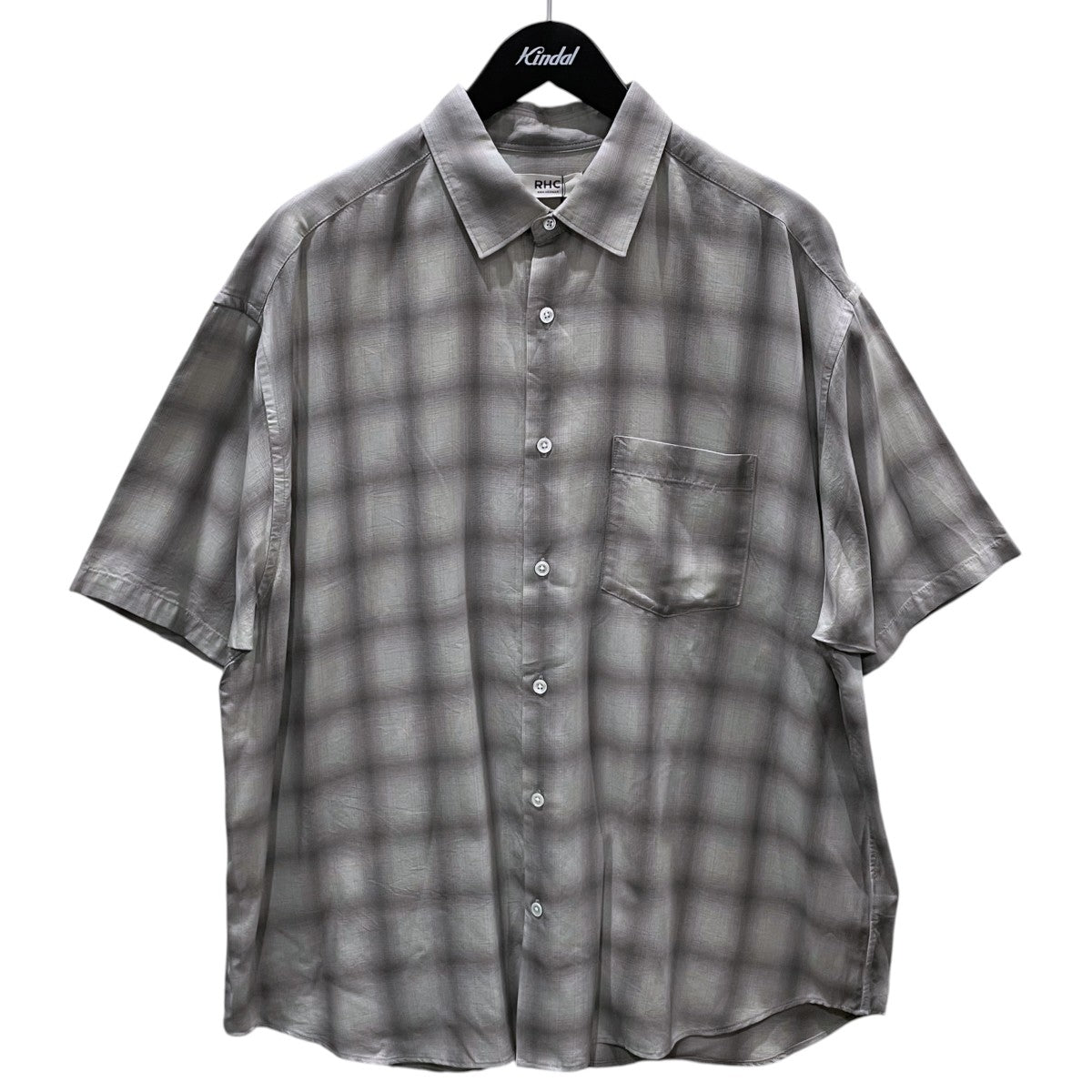 RHC Ron Herman 26SS オンブレチェック柄半袖シャツ Tencel Ombre Check S／S Shirt テンセル オンブレチェック ショートスリーブシャツ 4320700223 古着・中古-1枚目のアイテム画像