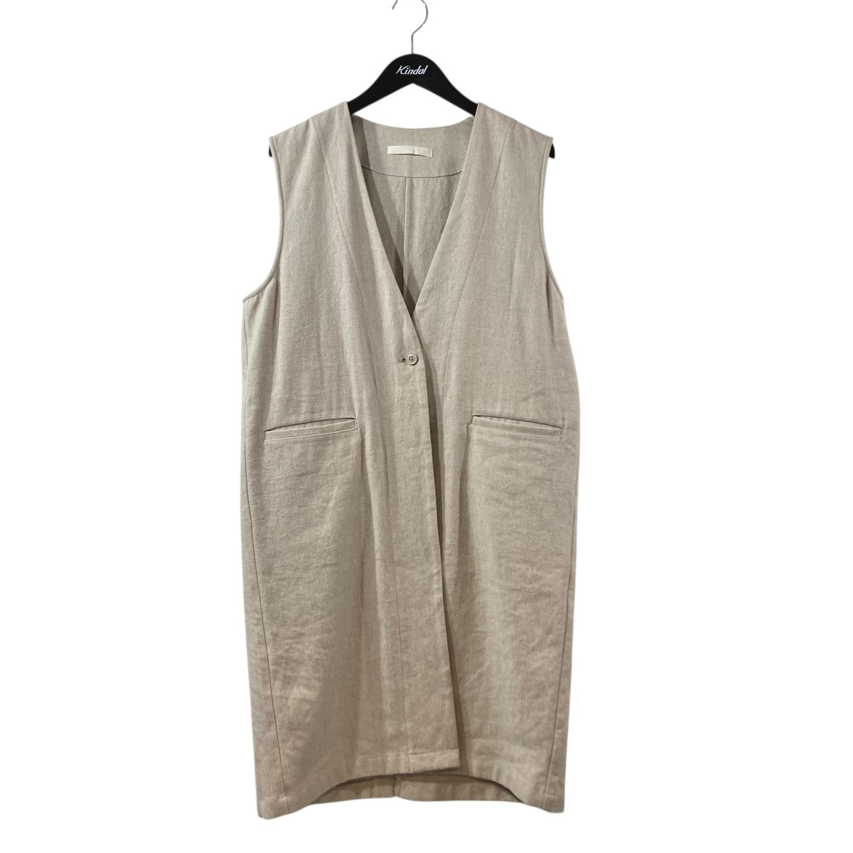 evam eva linen cotton long vestロングベストE251T034 古着・中古-1枚目のアイテム画像