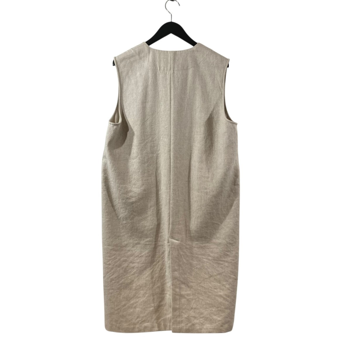 evam eva linen cotton long vestロングベストE251T034 古着・中古-2枚目のアイテム画像
