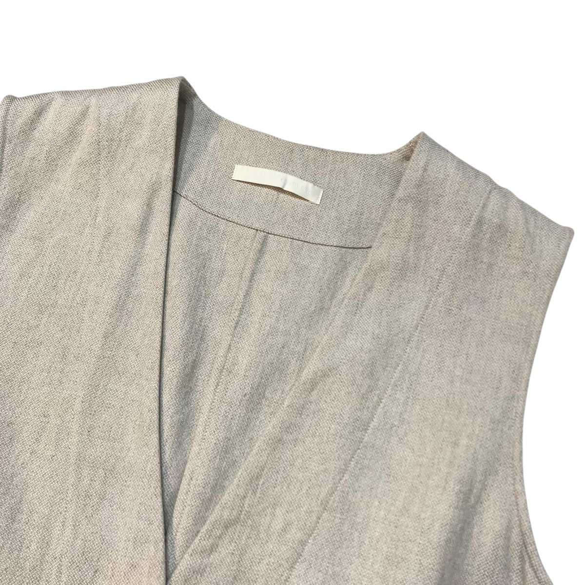 evam eva linen cotton long vestロングベストE251T034 古着・中古-3枚目のアイテム画像