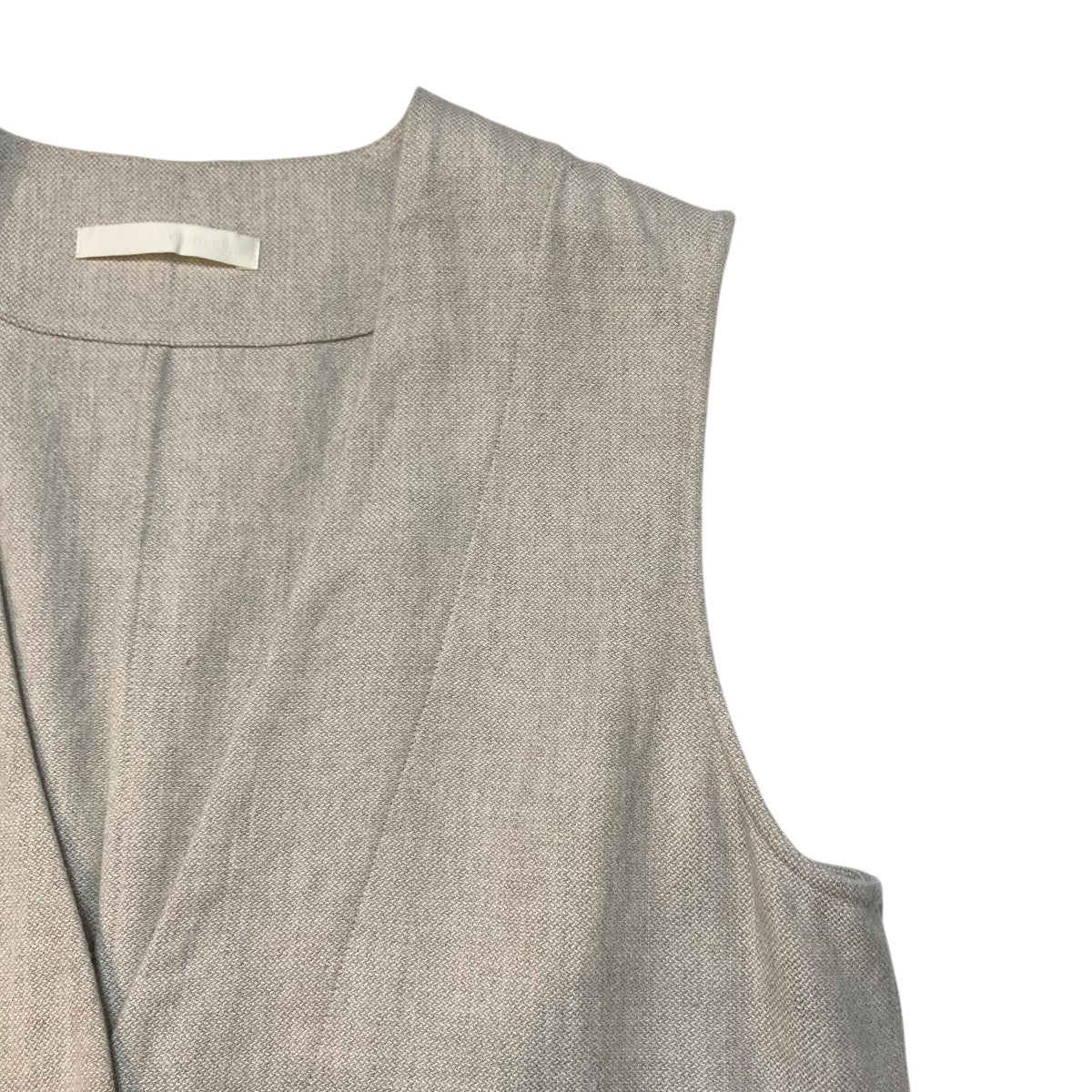 evam eva linen cotton long vestロングベストE251T034 古着・中古-4枚目のアイテム画像