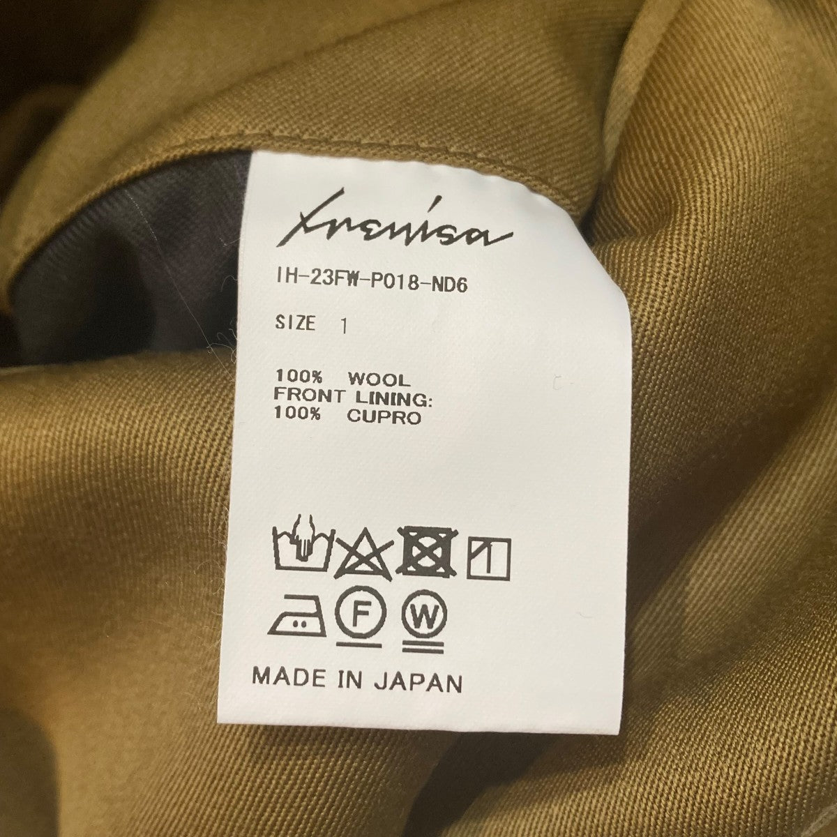 TWO TUCKS WIDE PANTSスラックスIH-23FW-P018-ND6