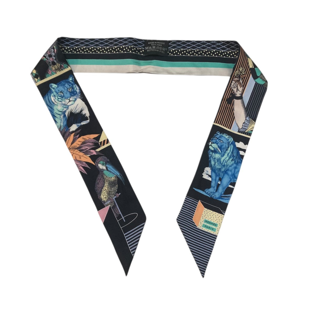 HERMES TWILLY Grand Theatre Nouveauスカーフ 古着・中古-1枚目のアイテム画像