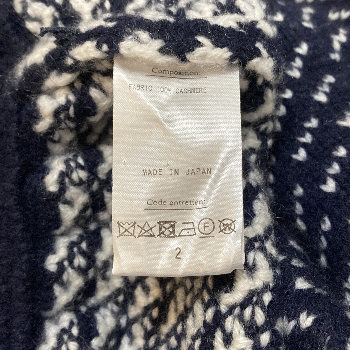 Cashmere Norweigjan Sweaterバーズアイニット22-080-HL-8250-3