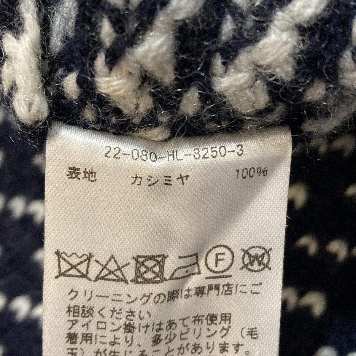 Cashmere Norweigjan Sweaterバーズアイニット22-080-HL-8250-3