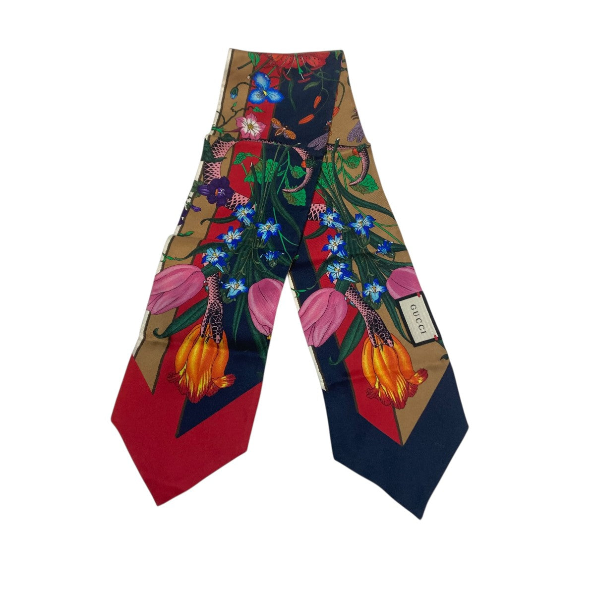 GUCCI 花柄スカーフ 古着・中古-2枚目のアイテム画像