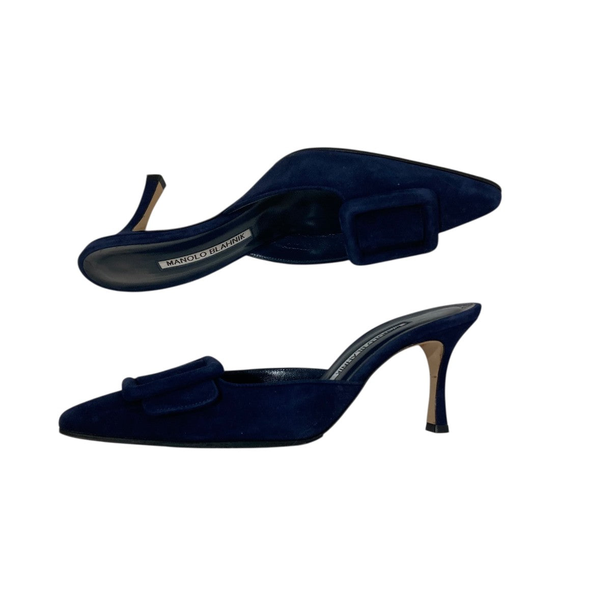 Manolo Blahnik(マノロブラニク) ピンヒールパンプス ネイビー サイズ