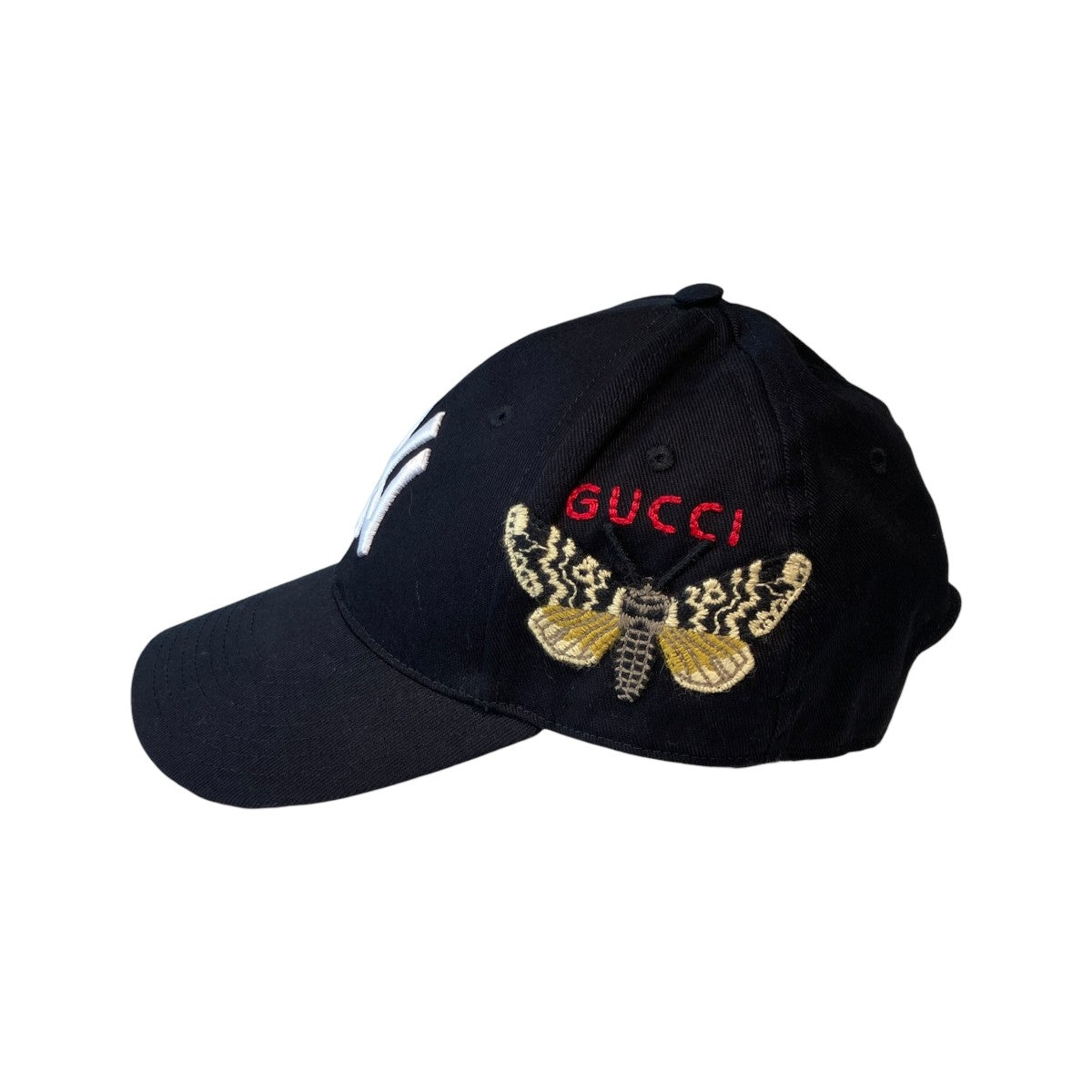 GUCCI×New Era NY Yankees Baseball Cap Butterflyキャップ538565 古着・中古-2枚目のアイテム画像