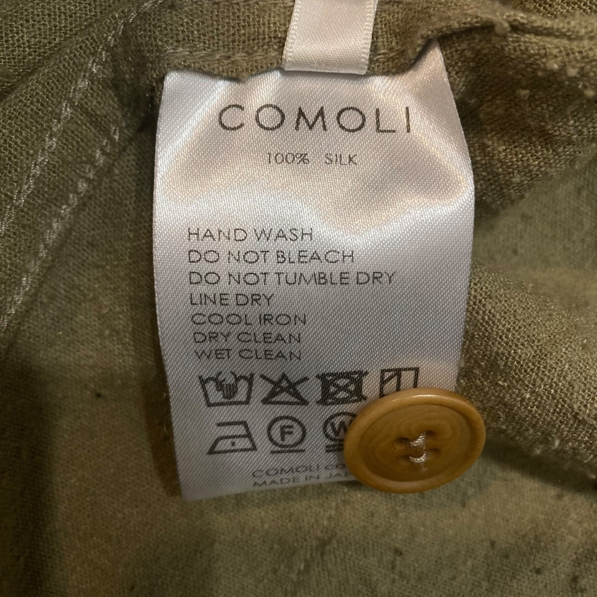 COMOLI(コモリ) 26SSローシルク B．D．Uジャケットオーバーサイズ