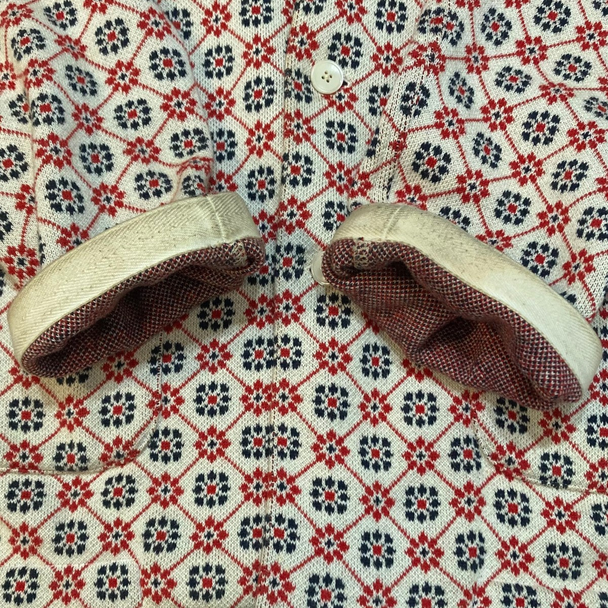 FLORAL JACQUARD LOUIE OVERSHIRTニットジャケット96-02-22-02012