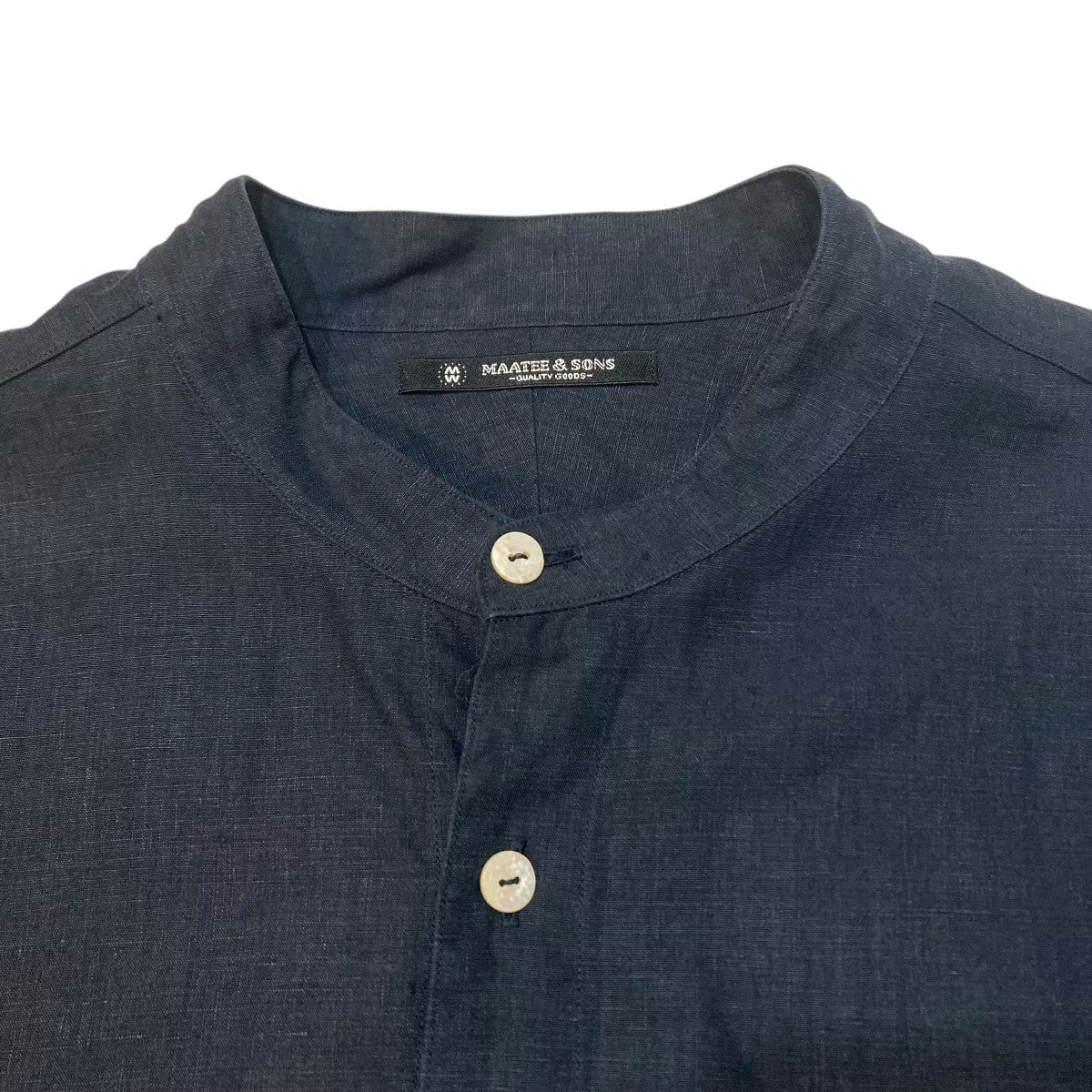 MAATEE＆SONS LINEN PULL OVER SHIRTS長袖シャツMT3103-0605A 古着・中古-3枚目のアイテム画像